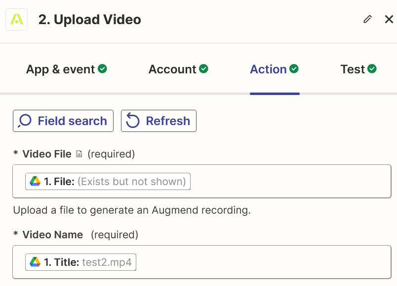 Assign file and title data fields